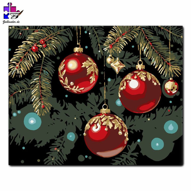 Goldenes festliches Glitzern | Malen nach Zahlen-Zahlmaler.de