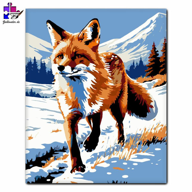 Majestätischer Rotfuchs | Malen nach Zahlen-Zahlmaler.de