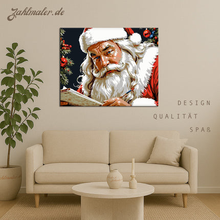 Der Weihnachtsmann-Workshop | Malen nach Zahlen-Zahlmaler.de