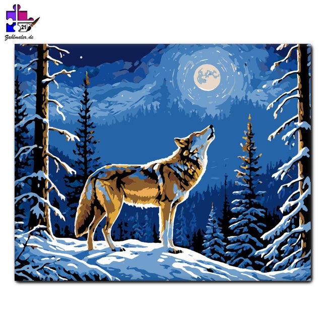Serenade im mondbeschienenen Wald | Malen nach Zahlen-Zahlmaler.de