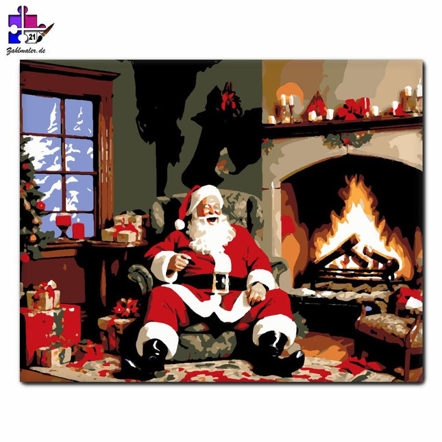 Festlicher Spaß am Feuer | Malen nach Zahlen-Zahlmaler.de