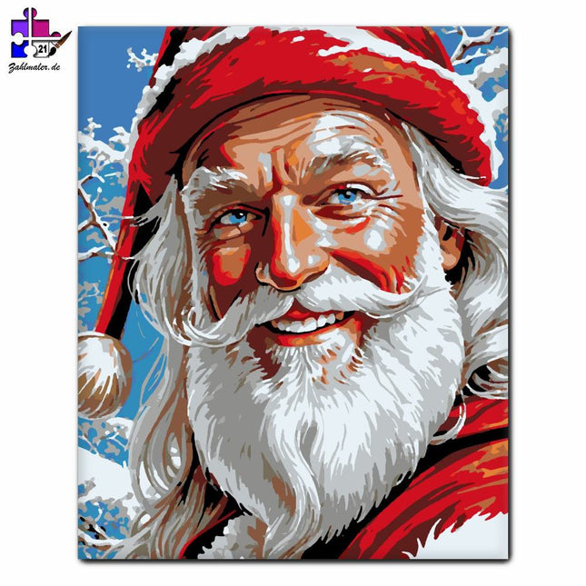 Die Magie des lächelnden Weihnachtsmanns | Malen nach Zahlen-Zahlmaler.de