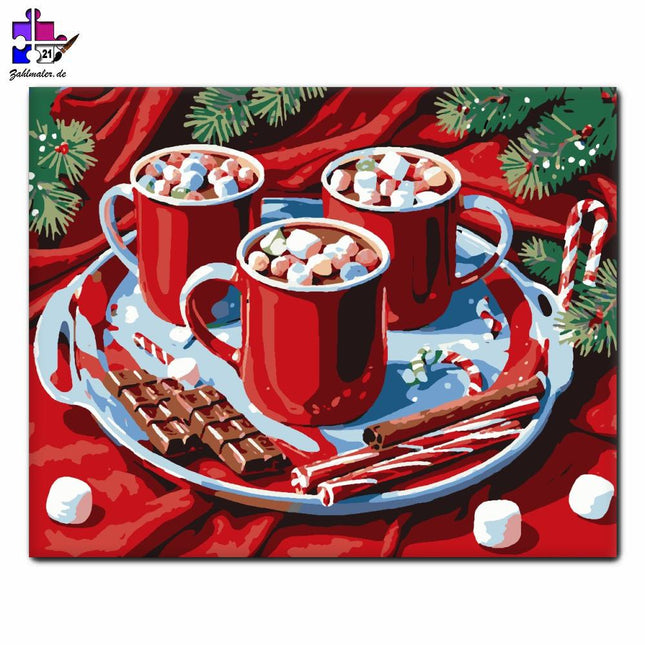 Samtige Winterhitze | Malen nach Zahlen-Zahlmaler.de