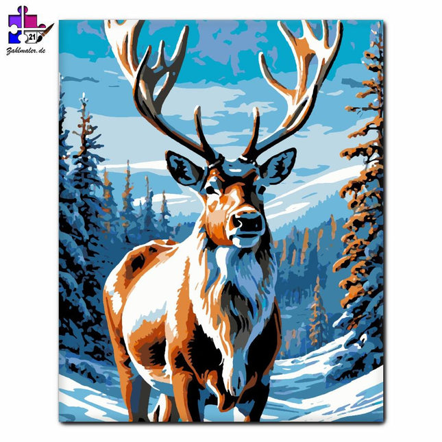 Herr der Schneelandschaften | Malen nach Zahlen-Zahlmaler.de