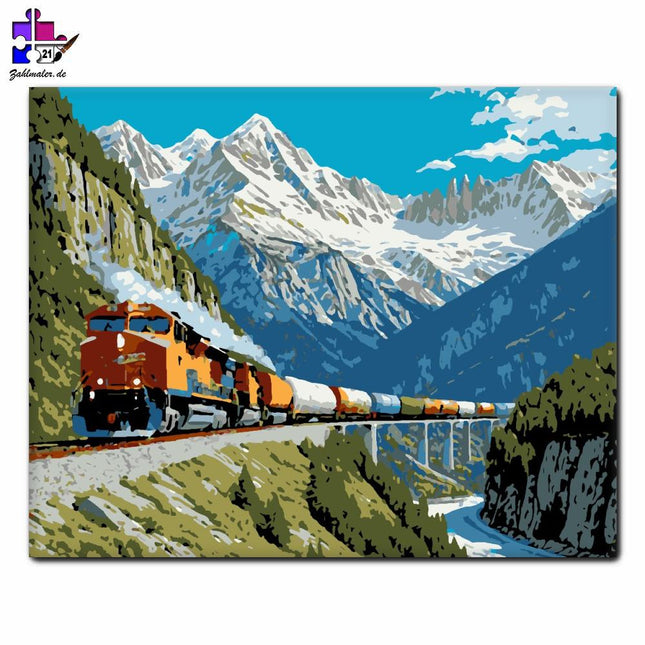 Berg-Express | Malen nach Zahlen-Zahlmaler.de