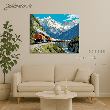 Berg-Express | Malen nach Zahlen-Zahlmaler.de