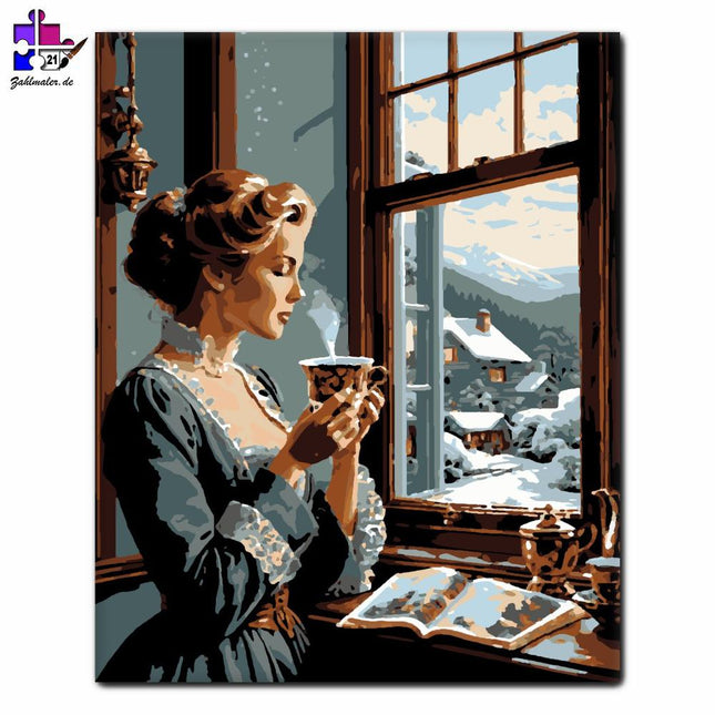 Winter-Reflexion | Malen nach Zahlen-Zahlmaler.de