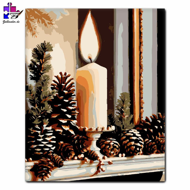 Festliche Harmonie bei Kerzenschein | Malen nach Zahlen-Zahlmaler.de