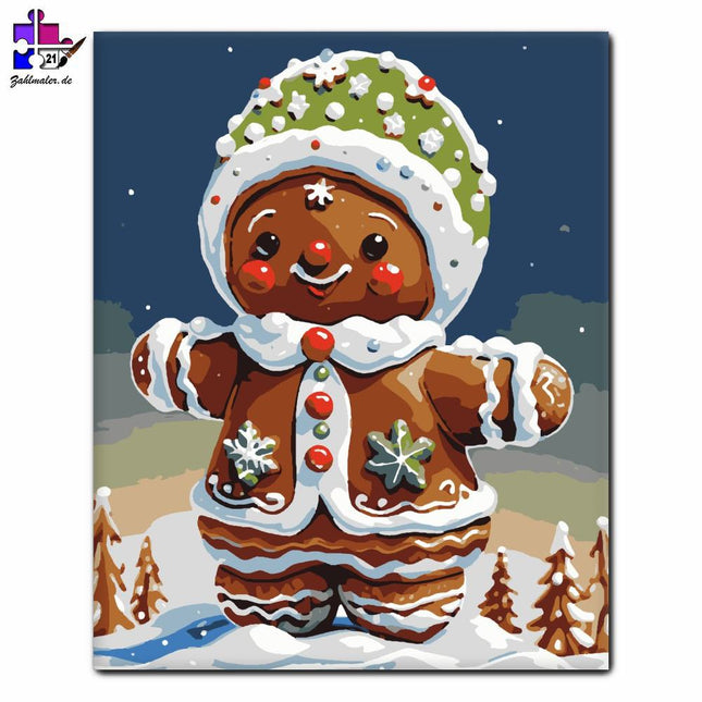 Lebkuchen Winterlächeln | Malen nach Zahlen-Zahlmaler.de