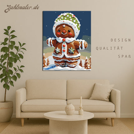Lebkuchen Winterlächeln | Malen nach Zahlen-Zahlmaler.de