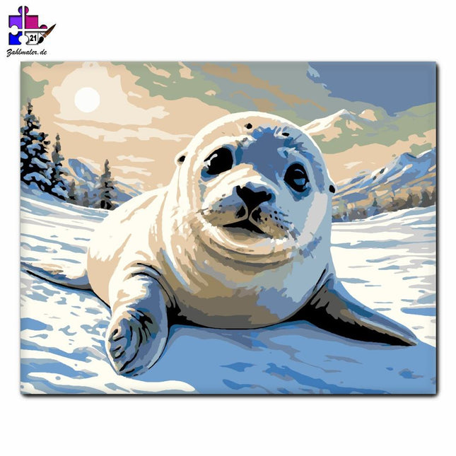 Verzauberte Bewohnerin der Schneefelder | Malen nach Zahlen-Zahlmaler.de