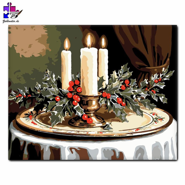 Kerzenlicht und magische Atmosphäre | Malen nach Zahlen-Zahlmaler.de