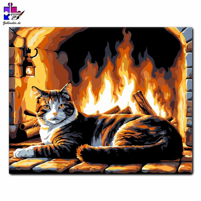Kaminwärme | Malen nach Zahlen-Zahlmaler.de