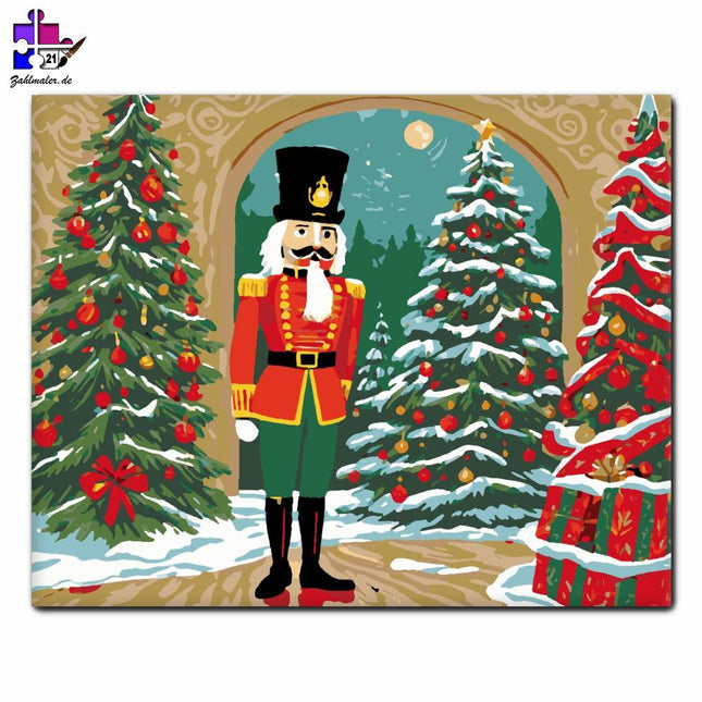 Nussknacker Festliche Harmonie | Malen nach Zahlen-Zahlmaler.de