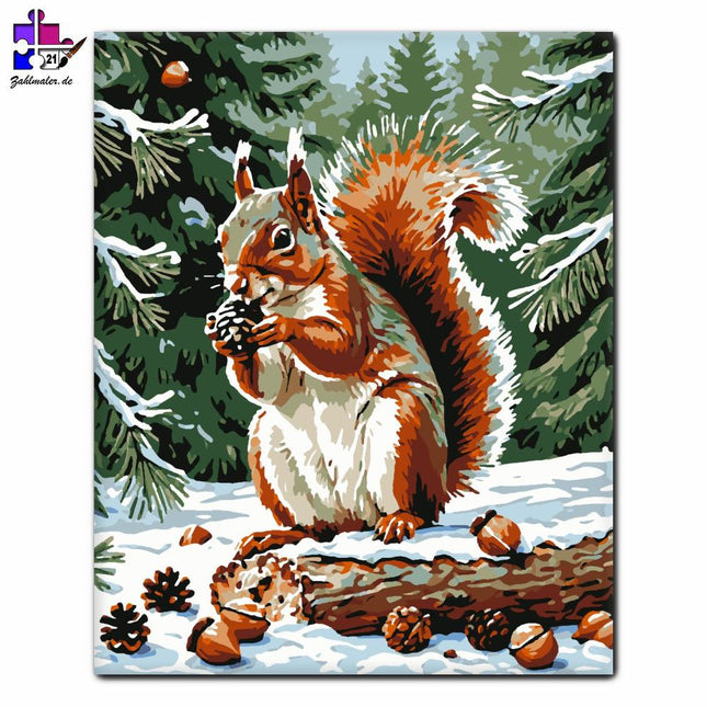 Winter-Wald-Abenteuer | Malen nach Zahlen-Zahlmaler.de