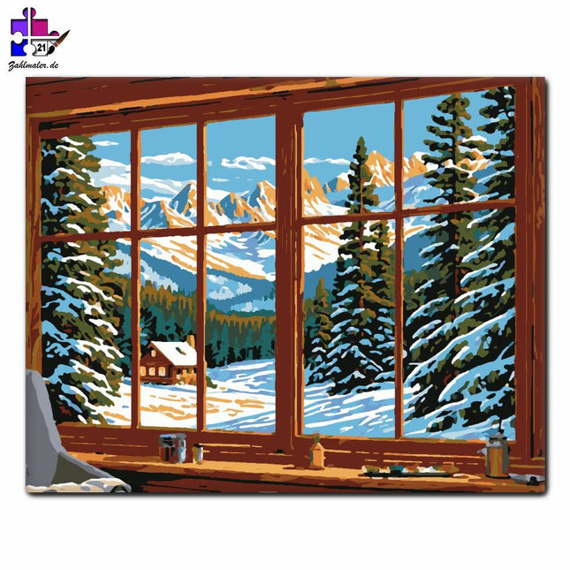 Verschneite innere Ruhe | Malen nach Zahlen-Zahlmaler.de