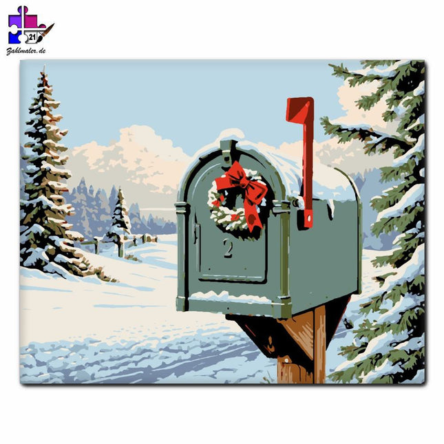 Der Zauber der Wintergrüße | Malen nach Zahlen-Zahlmaler.de