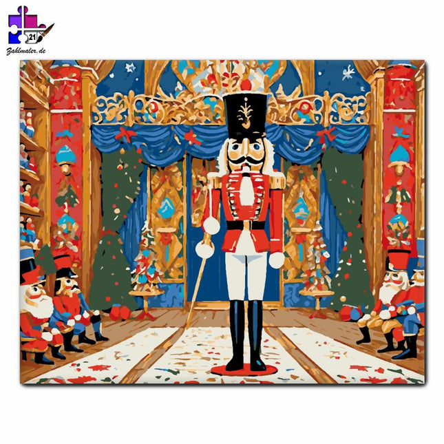 Nussknacker Festliche Harmonie | Malen nach Zahlen-Zahlmaler.de