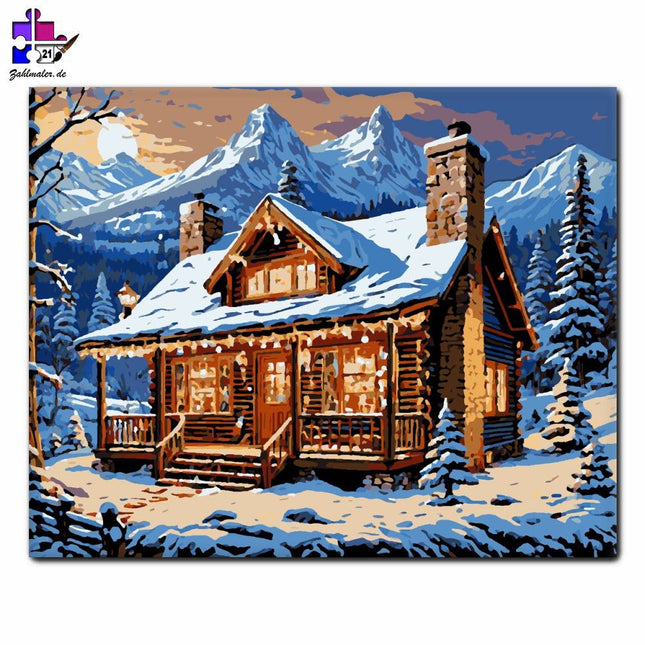 Magie der Schneeberge | Malen nach Zahlen-Zahlmaler.de