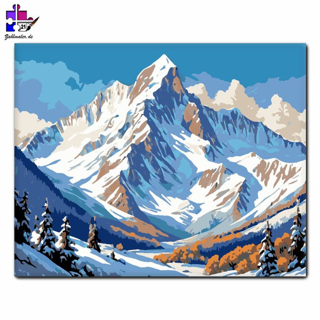 Die Stille der Berggipfel | Malen nach Zahlen-Zahlmaler.de