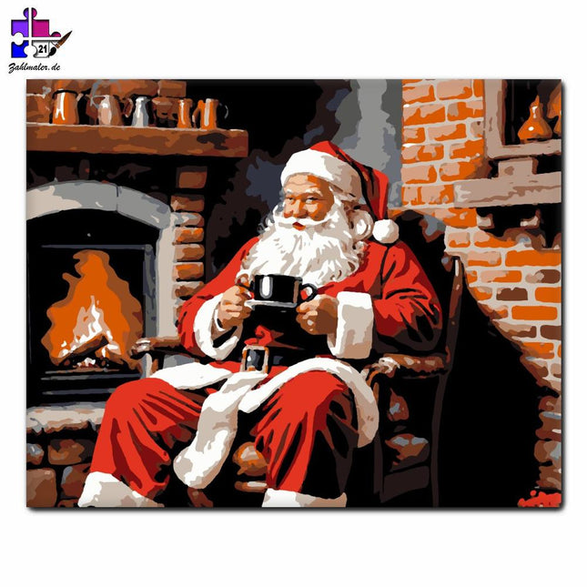 Winterstille am Kamin | Malen nach Zahlen-Zahlmaler.de