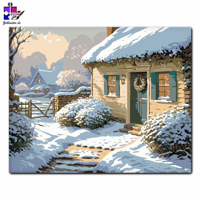 Verschneites Winterleiden | Malen nach Zahlen-Zahlmaler.de