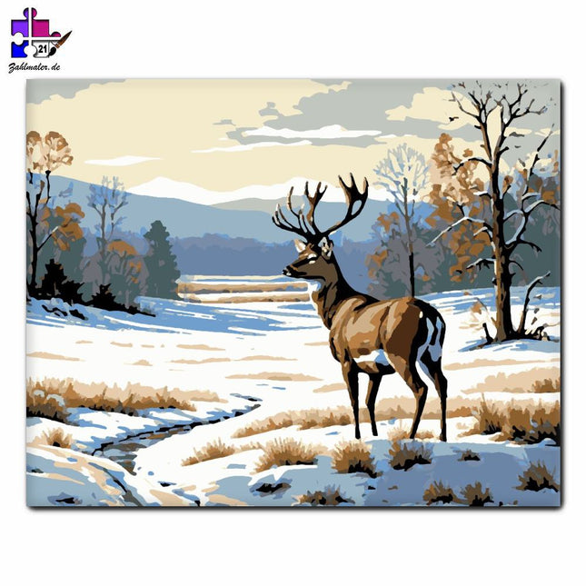 Winterliche Stille Szarvasasa | Malen nach Zahlen-Zahlmaler.de