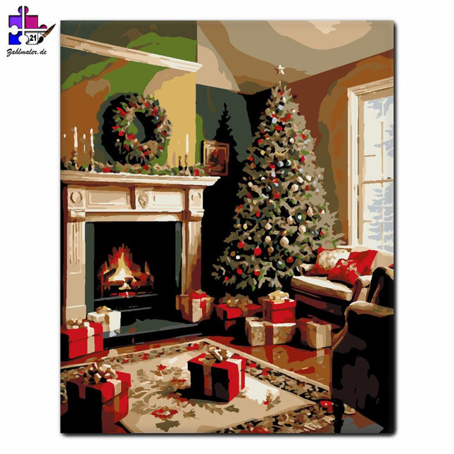 Festliche Herdwärme | Malen nach Zahlen-Zahlmaler.de