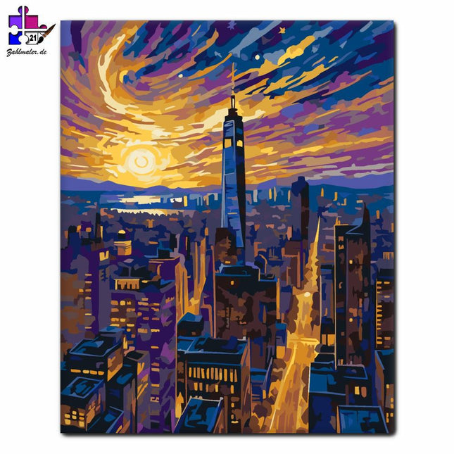 Urban Starlight Night | Malen nach Zahlen-Zahlmaler.de