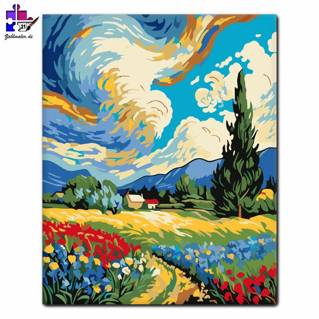 Sommerfelder Sinfonie | Malen nach Zahlen-Zahlmaler.de