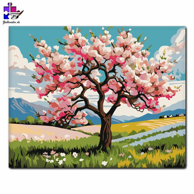Blühender Frühlingstraum | Malen nach Zahlen-Zahlmaler.de