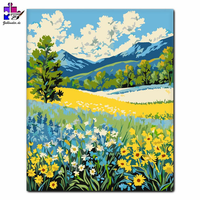 Tanz der Bergblumen | Malen nach Zahlen-Zahlmaler.de