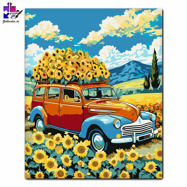 Harmonie der Sonnenblume Reisen | Malen nach Zahlen-Zahlmaler.de