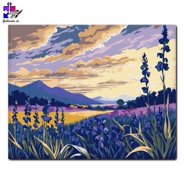 Blühende Berglandschaften | Malen nach Zahlen-Zahlmaler.de