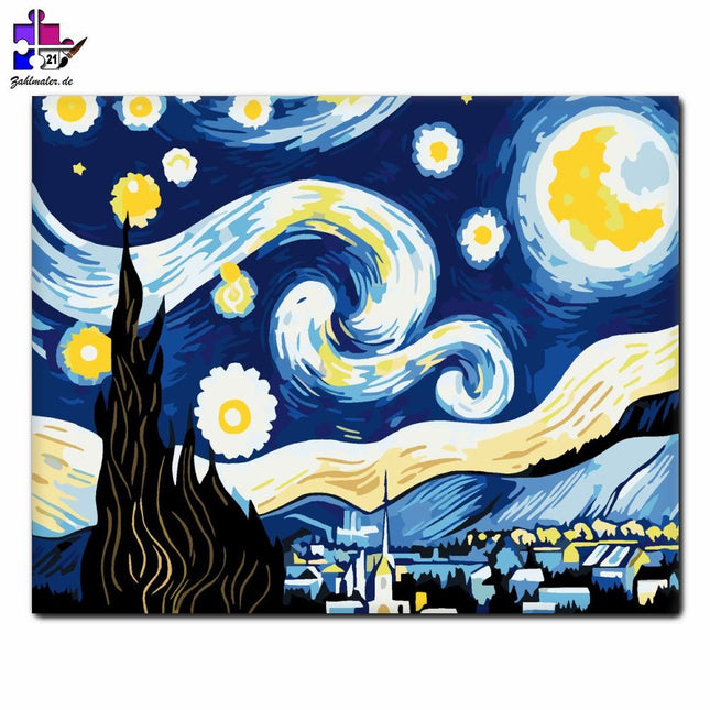 Sternennacht Fantasie | Malen nach Zahlen-Zahlmaler.de