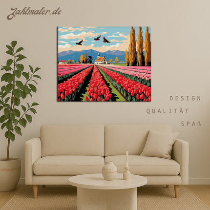 Tanz der Tulpen | Malen nach Zahlen-Zahlmaler.de