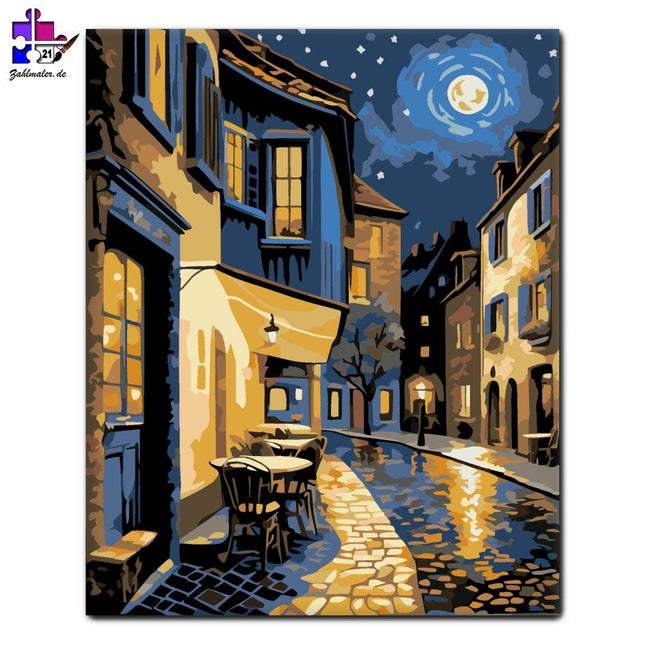 Magie der nächtlichen Straßen | Malen nach Zahlen-Zahlmaler.de