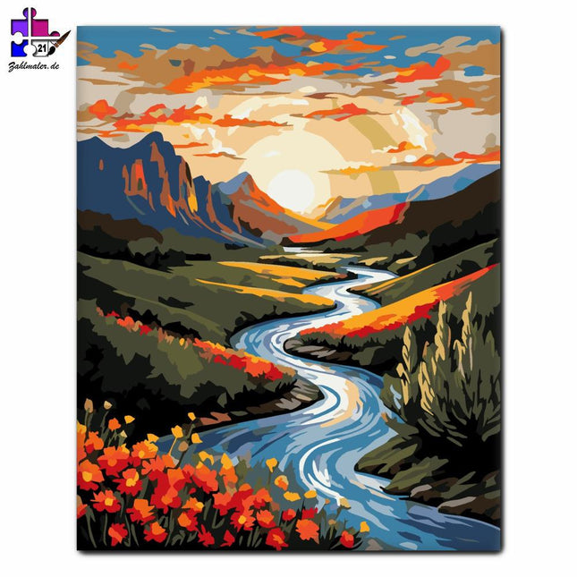 Sunset Valley Symphony | Malen nach Zahlen-Zahlmaler.de