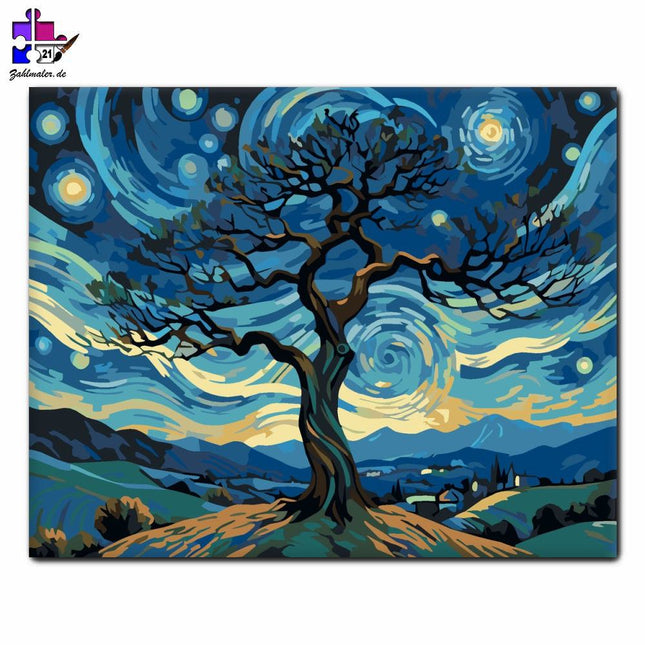 Die Harmonie einer Sternenlandschaft | Malen nach Zahlen-Zahlmaler.de