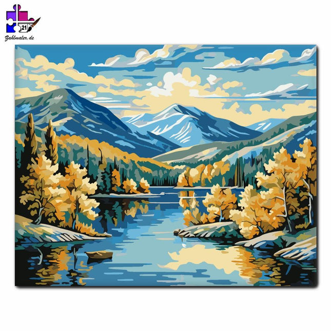 Herbst See Harmonie | Malen nach Zahlen-Zahlmaler.de