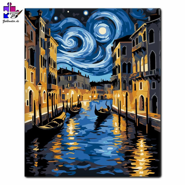 Sternenklare Venedig Träume | Malen nach Zahlen-Zahlmaler.de