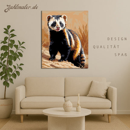 Steppendachs in der Natur | Malen nach Zahlen-Zahlmaler.de