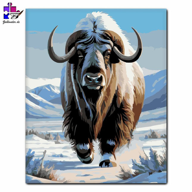 Bisamratten in der Tundra | Malen nach Zahlen-Zahlmaler.de