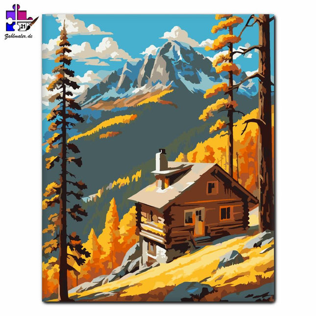 Herbstliche Harmonie der Berge | Malen nach Zahlen-Zahlmaler.de