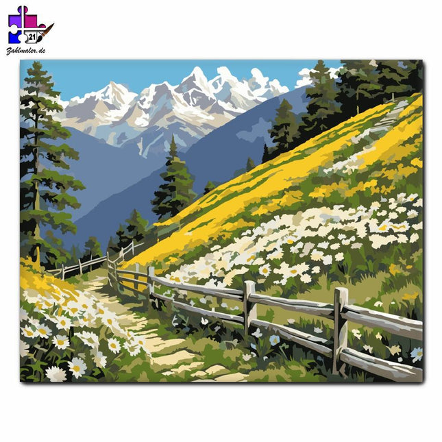 Wildblume Berghang | Malen nach Zahlen-Zahlmaler.de