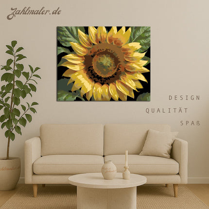 Sonnenblume Detail | Malen nach Zahlen-Zahlmaler.de