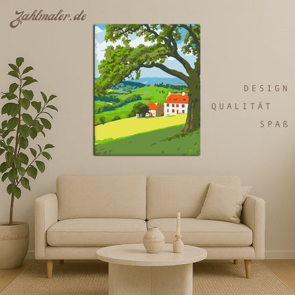 Gelassenheit auf dem Land | Malen nach Zahlen-Zahlmaler.de