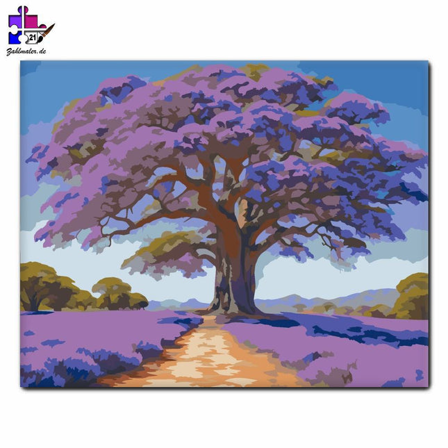 Blühender Jacaranda-Baum | Malen nach Zahlen-Zahlmaler.de