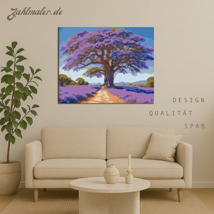 Blühender Jacaranda-Baum | Malen nach Zahlen-Zahlmaler.de