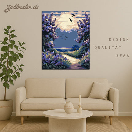 Twilight Purple Lilac Orgone Bushes | Malen nach Zahlen-Zahlmaler.de